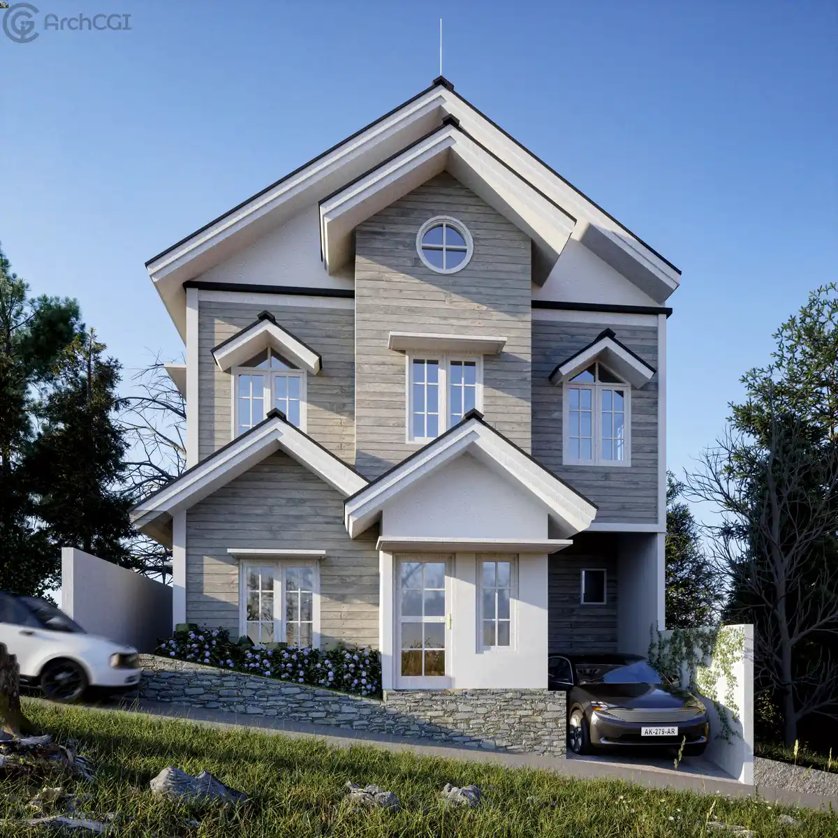 3D Exterior of Cottage Style House | Old house | Architectural Render | ArchCGI