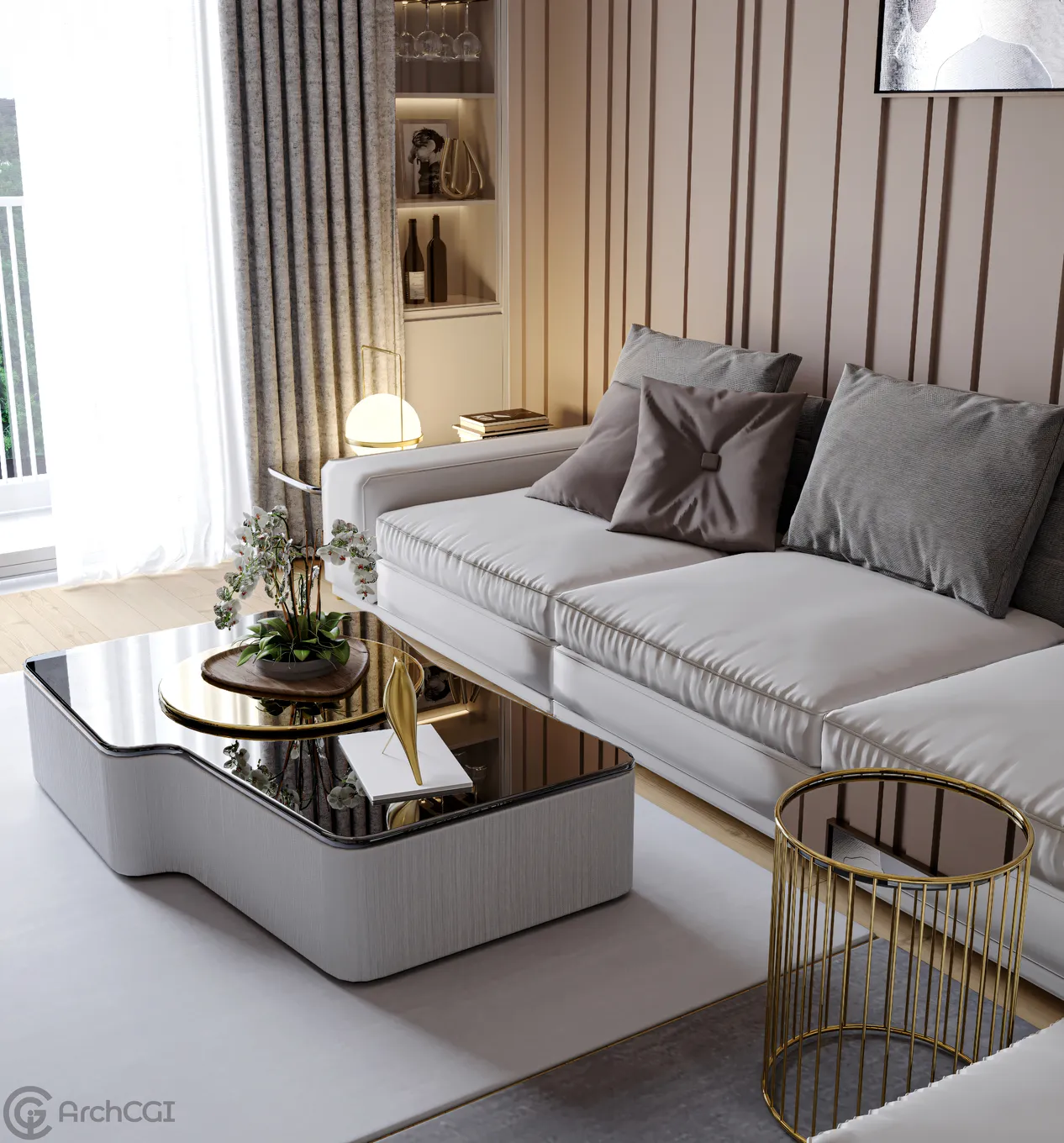 Luxurious Center Table | Sofa and Table photoreal Render | ArchCGI